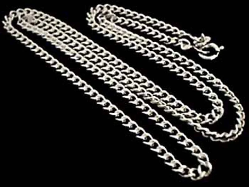 Beautiful necklaces and pendants with gemstone teardrops for an elegant effect-16" Thick Gauge Curb Link Chain, Sterling