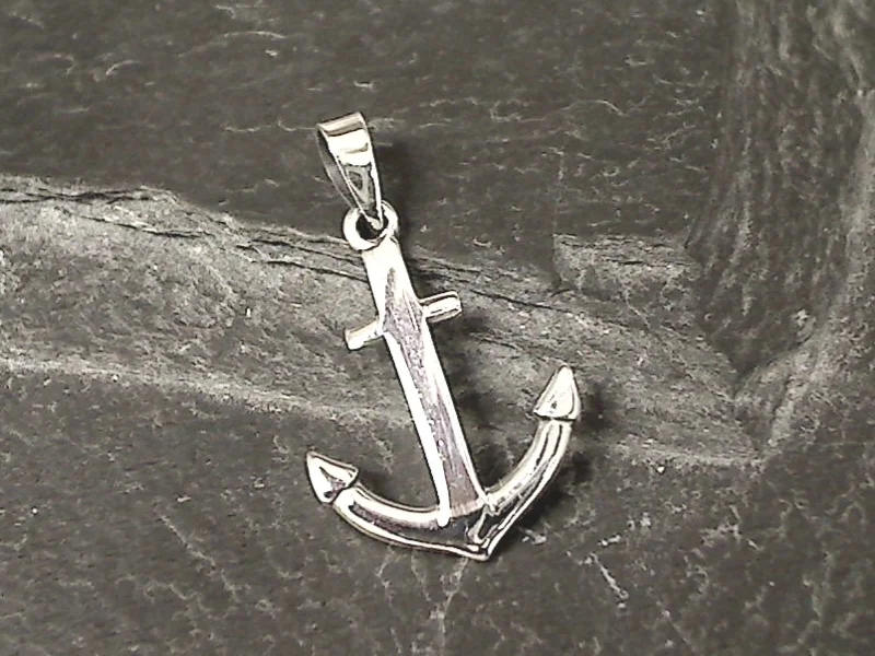 Best necklaces and pendants with butterfly pendants for a delicate, light style-Sterling Silver Anchor Pendant