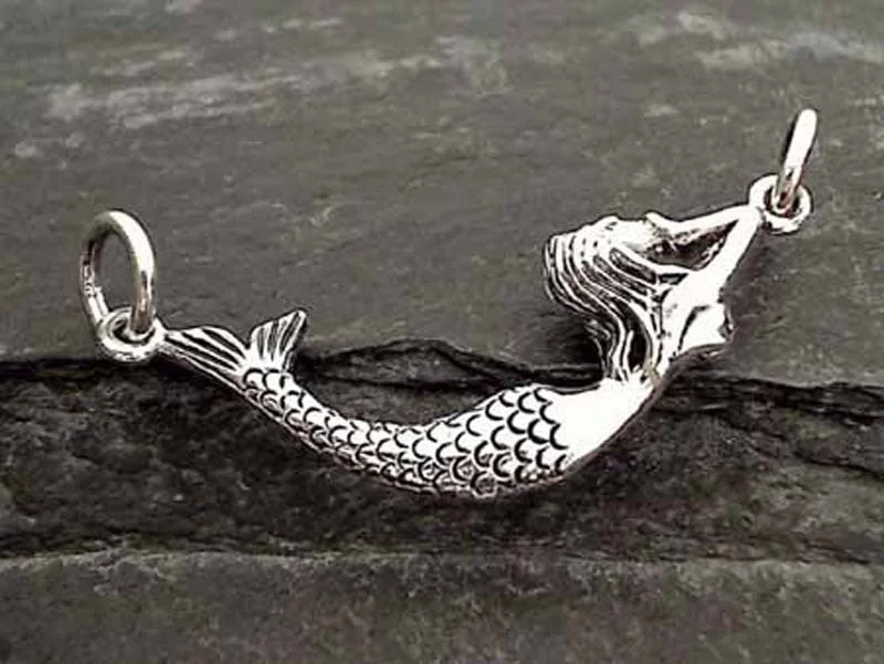 Best necklaces and pendants with rose gold for a warm and romantic appeal-Sterling Silver Mermaid Pendant