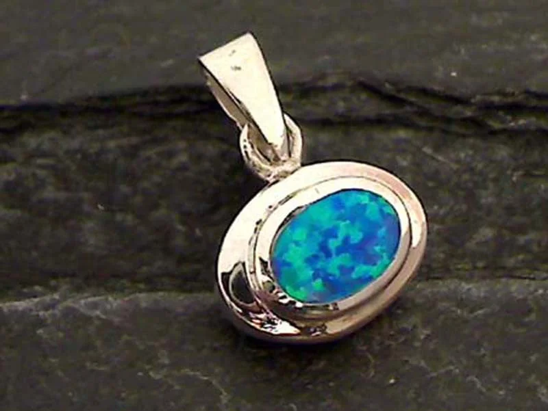 Best necklaces and pendants with zodiac signs for a celestial, astrology-inspired vibe-Created Opal, Sterling Silver Pendant