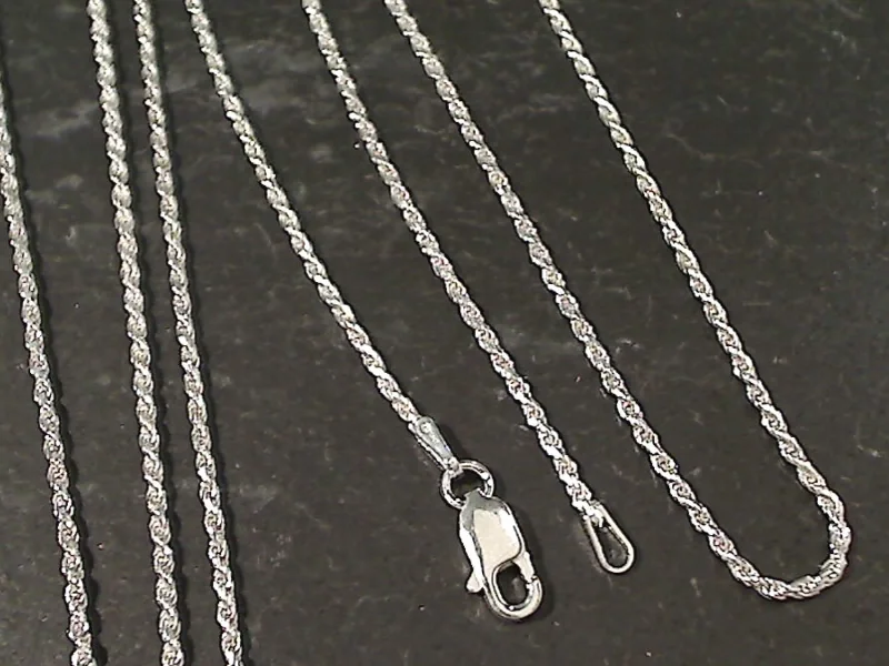 Best necklaces and pendants with silver chains for a sleek, timeless look-18" Thin Gauge 1.25mm Rope Chain, Sterling