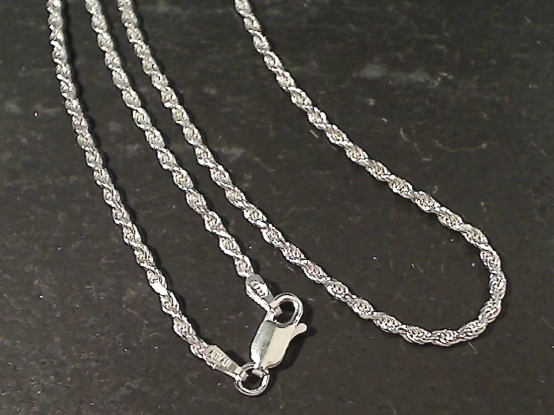 Best necklaces and pendants with vintage coin pendants for a unique accessory-16" Med. Gauge 2mm Rope Chain, Sterling