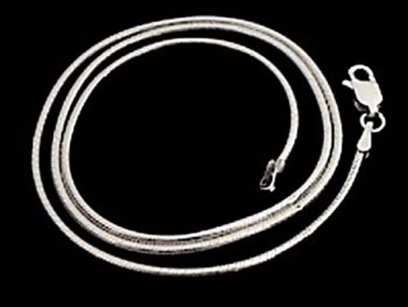 Best necklaces and pendants with glowing moonstone for an ethereal glow-20" Med. Gauge 1.5mm Snake Chain, Sterling