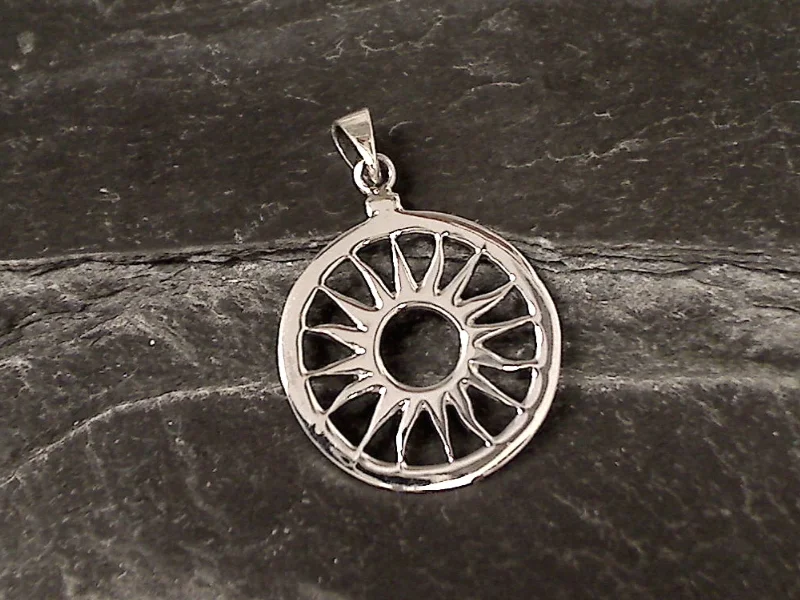 Best necklaces and pendants with vintage coin pendants for a unique accessory-Sterling Silver Sun Pendant