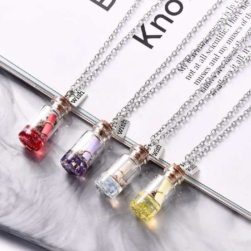 Best necklaces and pendants with vintage lockets for a nostalgic, sentimental look-Bottle Vial Necklace Pendant