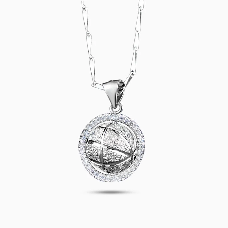 Best necklaces and pendants with crystal accents for a sparkling and elegant style-Brilliant Basketball Necklace