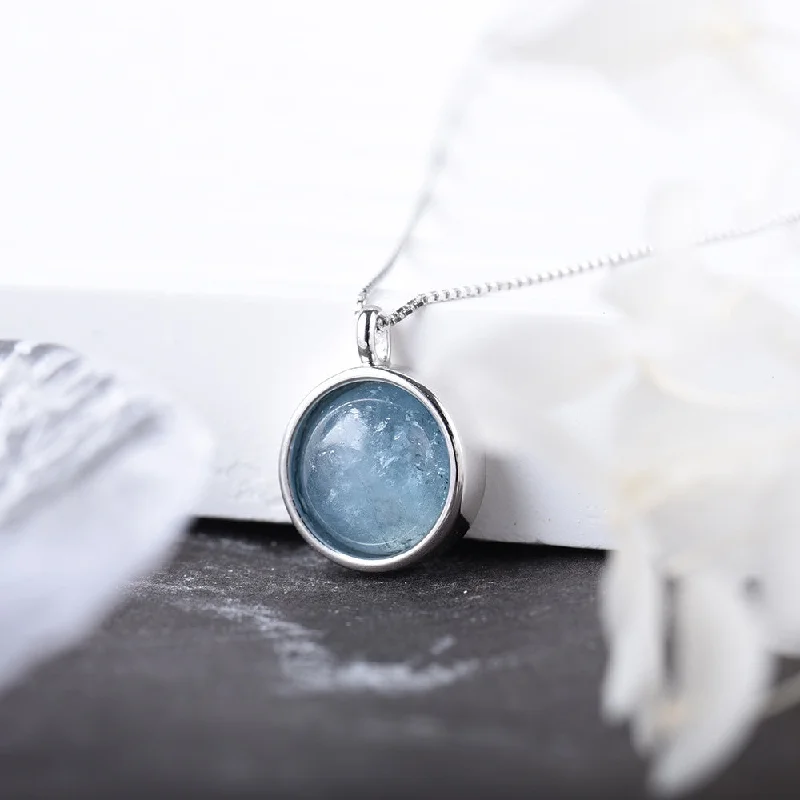 Best necklaces and pendants with butterfly wings for a delicate, graceful style-Classy Aquamarine Stone Pendant