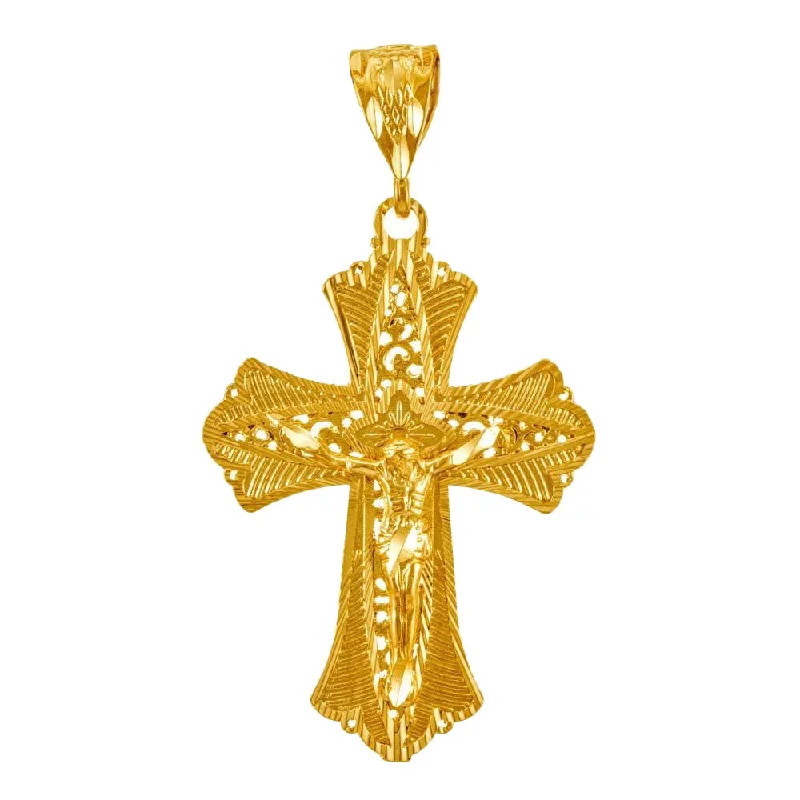 Necklaces and pendants with angel wing motifs for a spiritual, meaningful design-Extra Large Filigree Crucifix