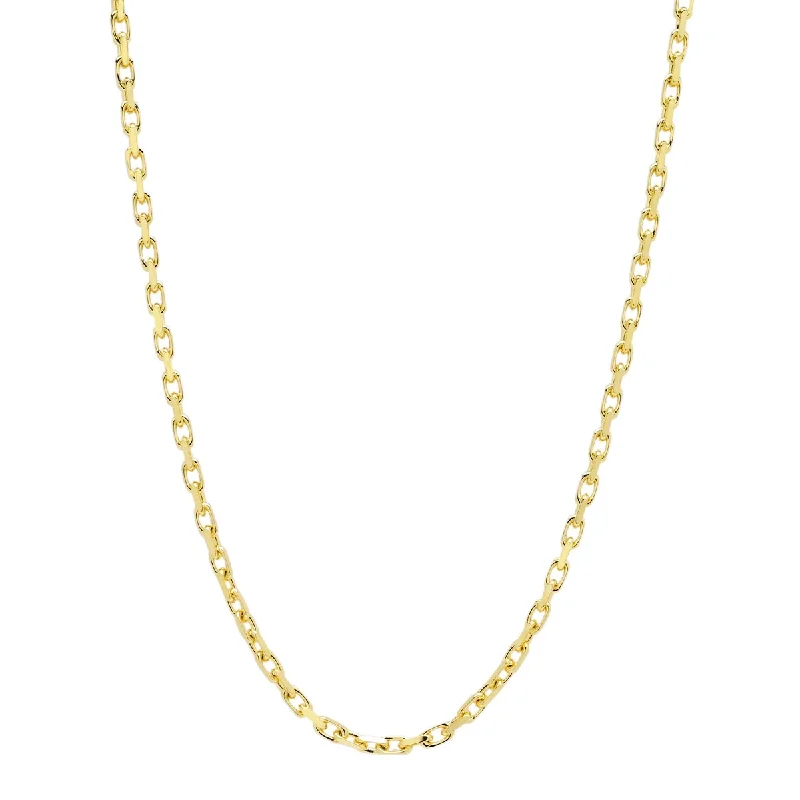 Necklaces and pendants with zodiac constellation designs for an astrological touch-French Cable Chain in 14kt Yellow Gold (18 inches and 2.4mm wide)