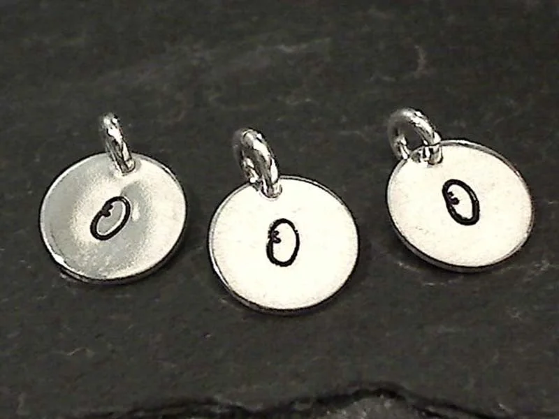 Best necklaces and pendants with sterling silver for an affordable yet stylish choice-Letter O Charm, Sterling Silver