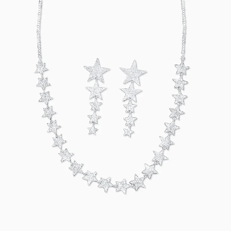 Beautiful necklaces and pendants with diamond-encrusted designs for maximum sparkle-Glistening Stars Jewelry Set