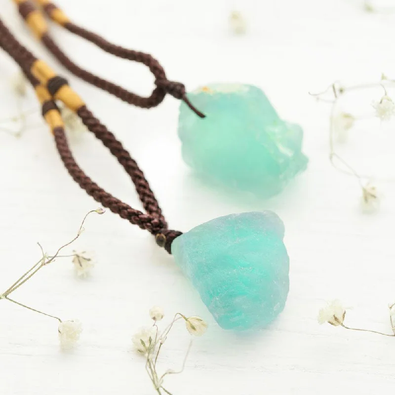 Best necklaces and pendants with vintage coin pendants for a unique accessory-Summer Daze Raw Fluorite Necklace