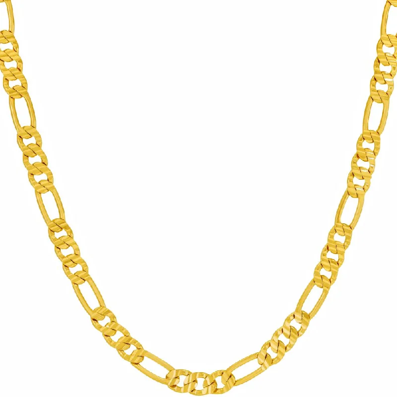 Necklaces and pendants with sun and moon motifs for a celestial-inspired design-4.5mm Figaro Chain Necklace Figaro Chain Diamond Cut