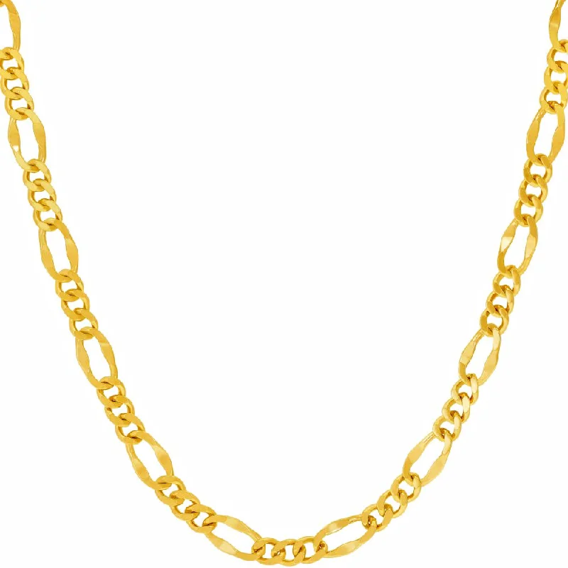 Necklaces and pendants with personalized charms for a custom piece of jewelry-4.5mm Rounded Figaro Chain Necklace