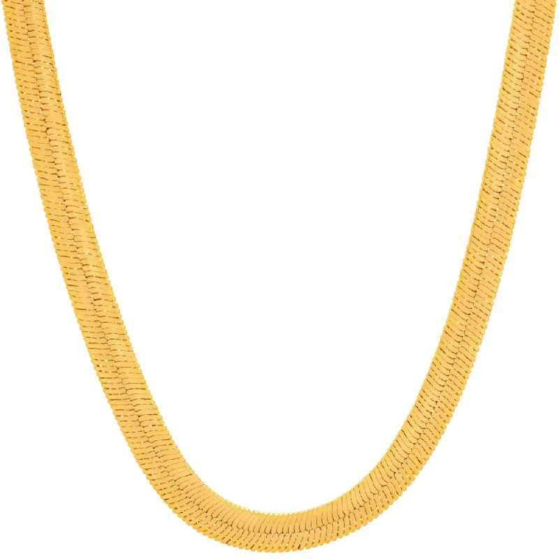 Beautiful necklaces and pendants with natural stones for an earthy, organic vibe-5mm Herringbone Chain Necklace