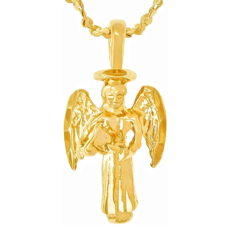 Best necklaces and pendants with art deco elements for a vintage, glamorous design-Guardian Angel Pendant Necklace