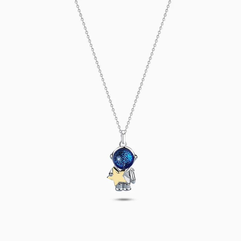 Stunning necklaces and pendants with sapphire gemstones for a luxurious blue hue-Astronaut Star Necklace