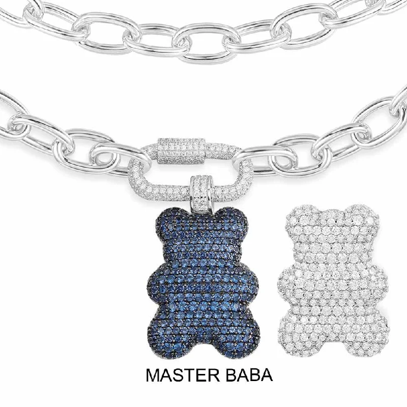 Best necklaces and pendants with heart-shaped lockets for a sentimental keepsake-Master Baba Yummy Bear Adjustable Chain Necklace