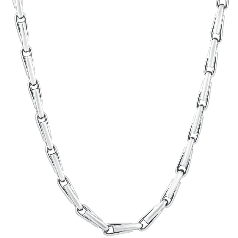 Trendy necklaces and pendants with geometric shapes for a modern aesthetic-Men's 14k Gold (106gram) or Platinum (199gram) 6mm Link Chain Necklace 24"