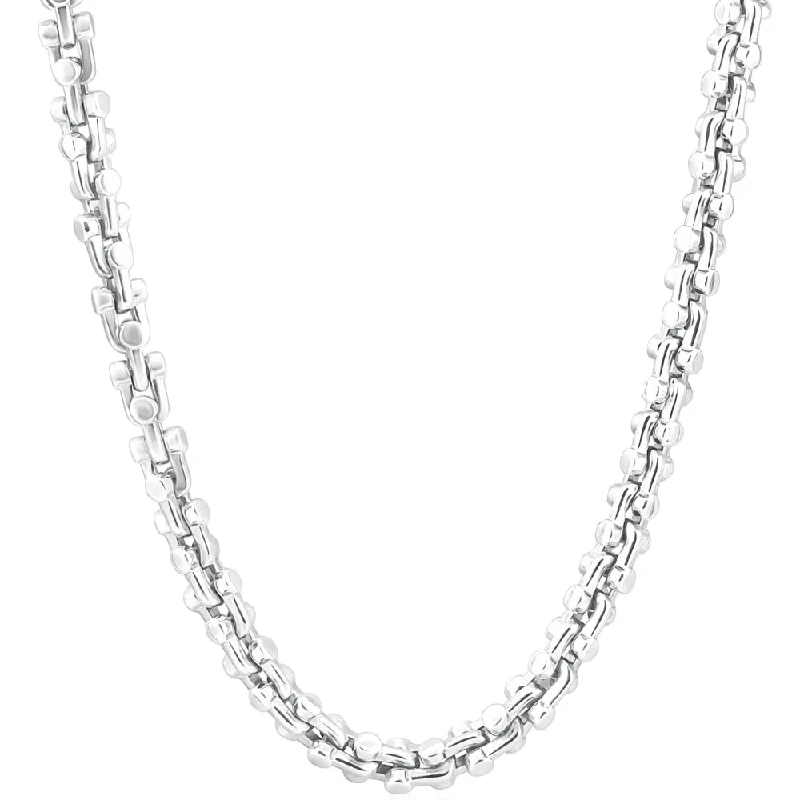 Best necklaces and pendants with cubic zirconia for a budget-friendly dazzling effect-Men's 14k Gold (126gram) or Platinum (236gram) 7mm Link Chain Necklace 24"