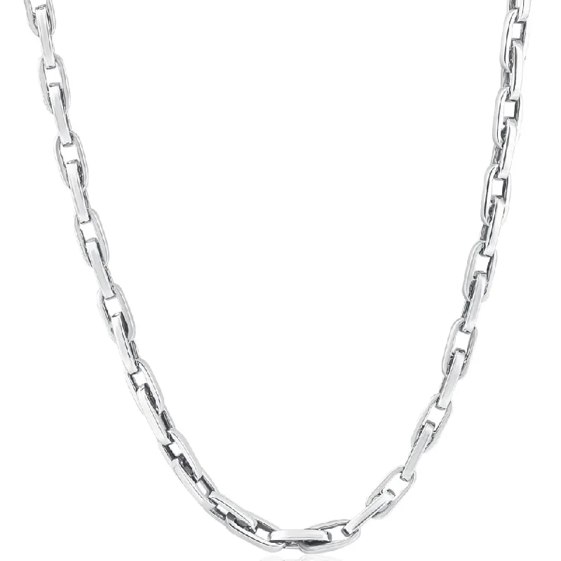 Stylish necklaces and pendants with diamonds for a glamorous and elegant look-Men's 14k Gold (49gram) or Platinum (92gram) 5mm Link Chain Necklace 20"