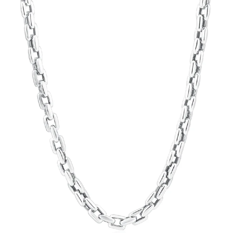 Necklaces and pendants with abstract shapes for a modern, creative appearance-Men's 14k Gold (76gram) or Platinum (142gram) 6.5mm Link Chain Necklace 20"