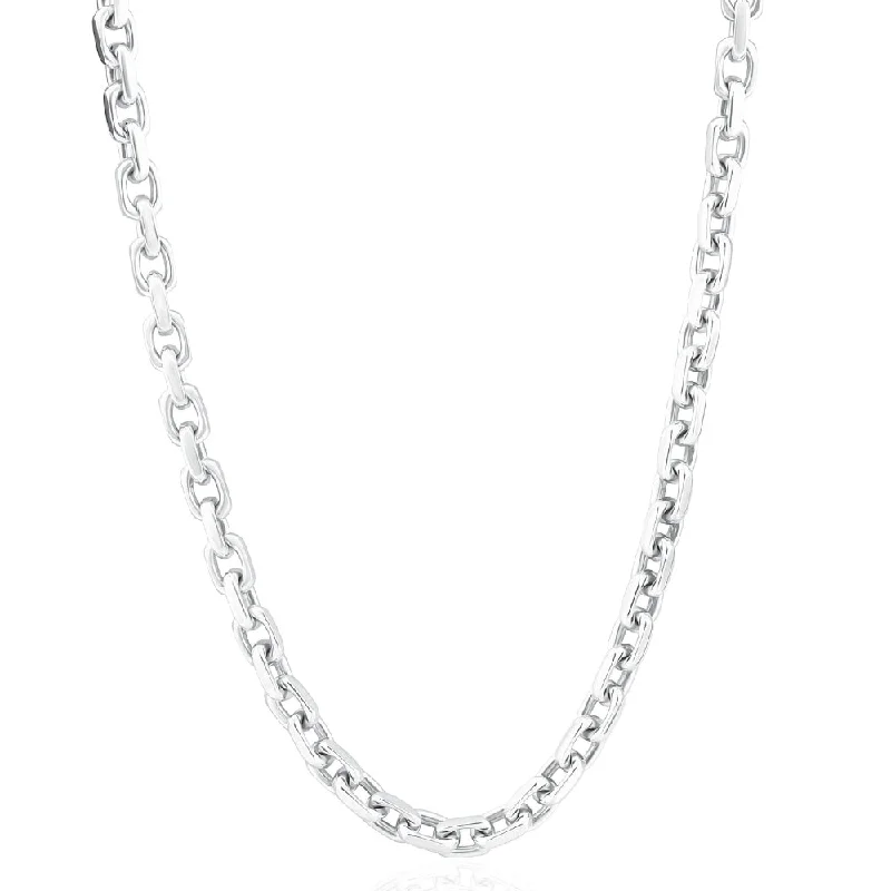 Stylish necklaces and pendants with diamonds for a glamorous and elegant look-Men's 14k Gold (98gram) or Platinum (184gram) 7mm Link Chain Necklace 24"