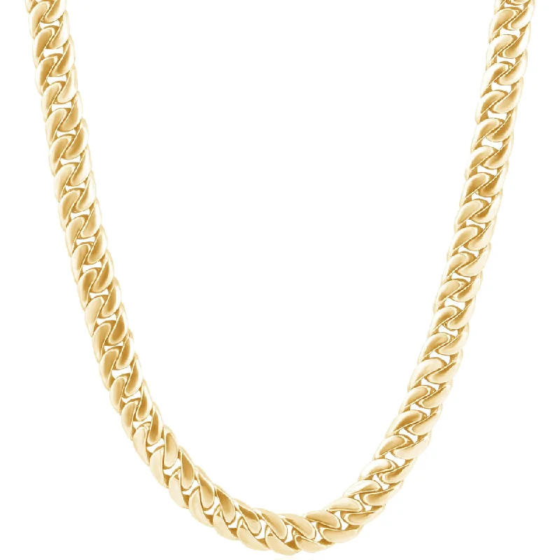 Necklaces and pendants with matching rings for a coordinated set of jewelry-Men's Cuban 14k Gold (103gram) or Platinum (193gram) 8mm Link Chain Necklace 24"