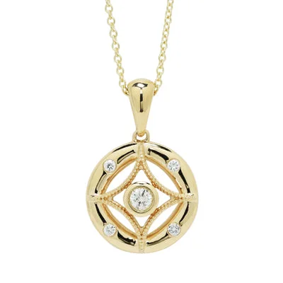 Best necklaces and pendants with adjustable chains for a customizable fit-Northern Star Diamond Celestial Collection Necklace in 14kt Yellow Gold (1/10ct tw)