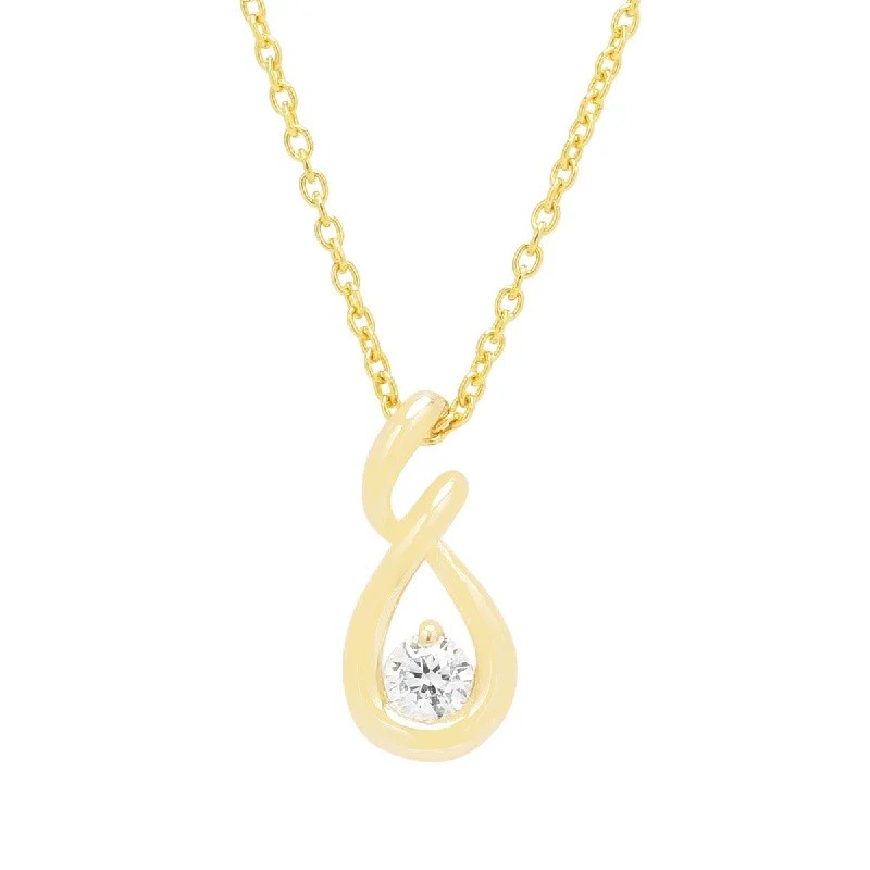 Best necklaces and pendants with heart-shaped lockets for a sentimental keepsake-Northern Star Diamond Embrace Collection Necklace in 10kt Yellow Gold (1/10ct)