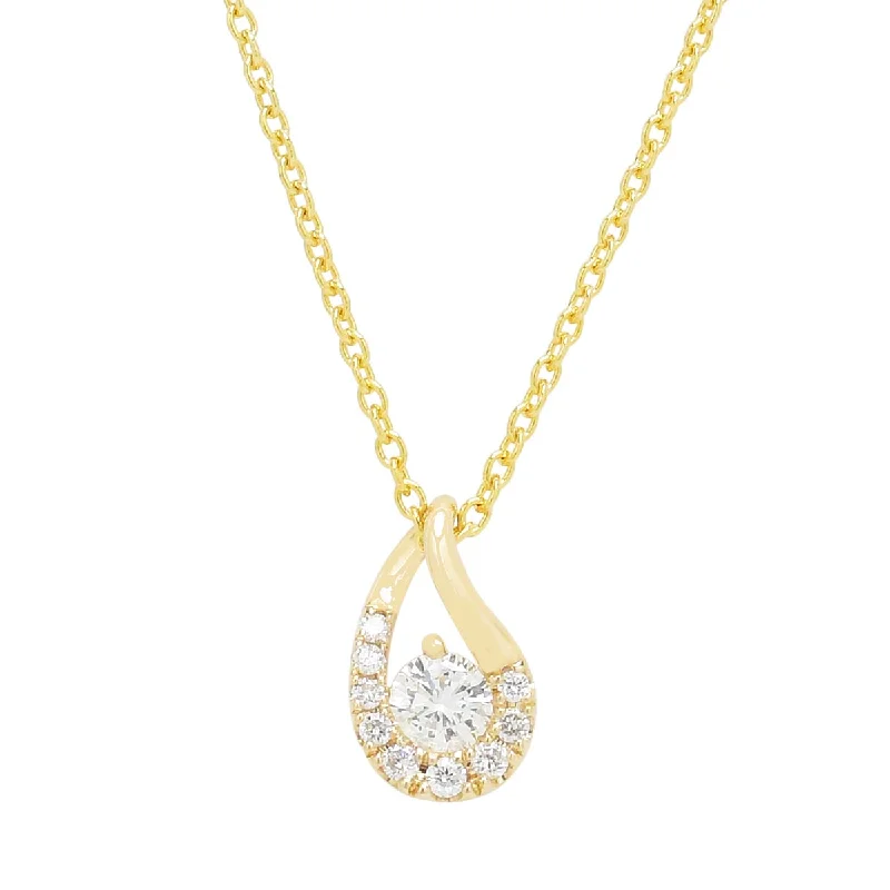 Necklaces and pendants with diamond pendants for a luxurious sparkling effect-Northern Star Diamond Embrace Collection Necklace in 10kt Yellow Gold (1/10ct)