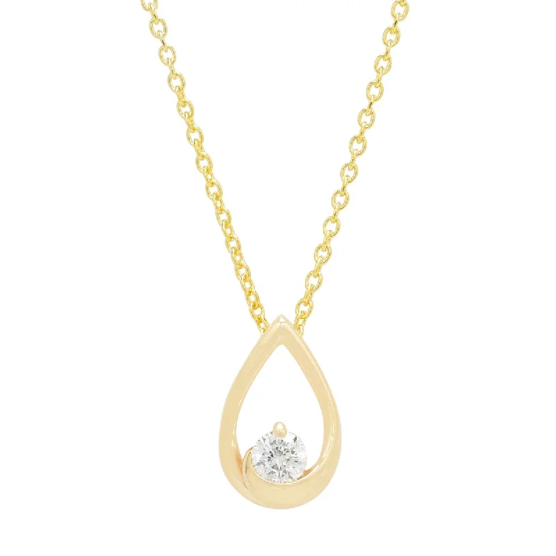 Personalized necklaces and pendants with coordinates for a meaningful location-based gift-Northern Star Diamond Embrace Collection Necklace in 10kt Yellow Gold (1/10ct)