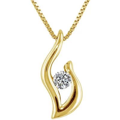 Best necklaces and pendants with silver chains for a sleek, timeless look-Northern Star Embrace Collection Diamond Necklace in 14kt Yellow Gold (1/20ct)