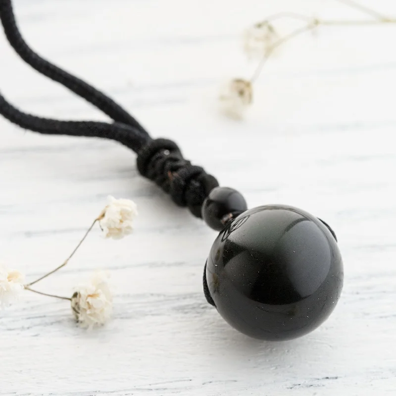 Best necklaces and pendants with cross pendants for a spiritual, meaningful symbol-Obsidian Stone Necklace