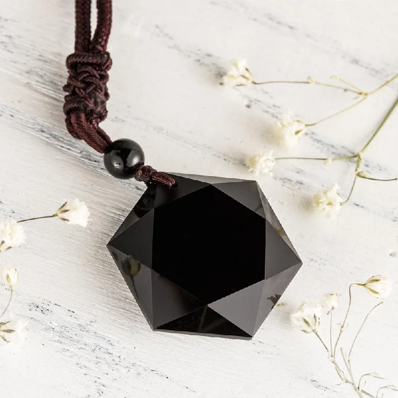 Beautiful necklaces and pendants with moon and star charms for a dreamy effect-Obsidian Vitality Necklace