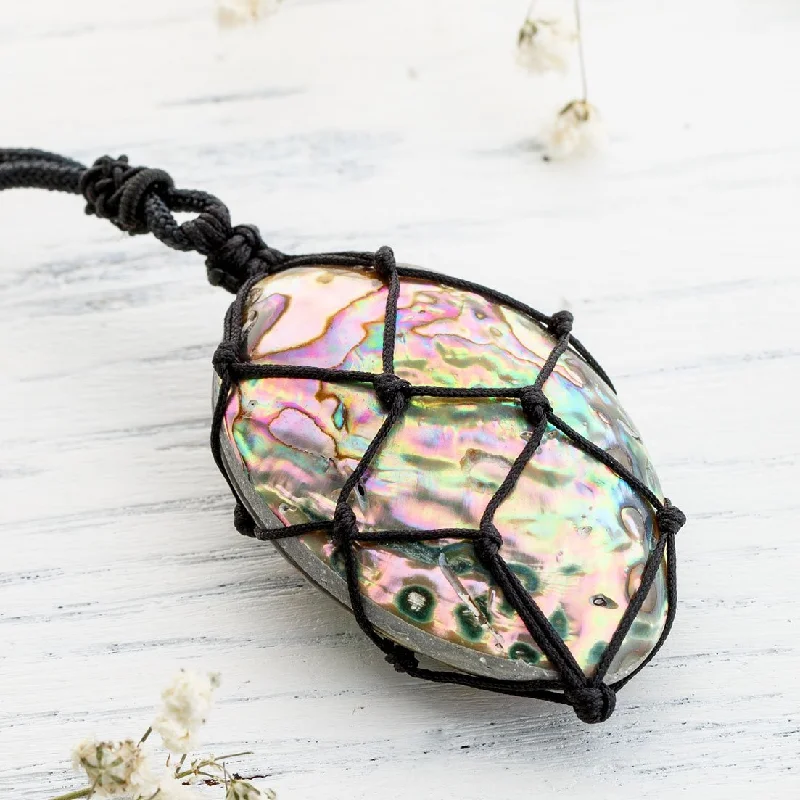 Beautiful necklaces and pendants with diamond-encrusted designs for maximum sparkle-Ocean Spirit Abalone Shell Necklace