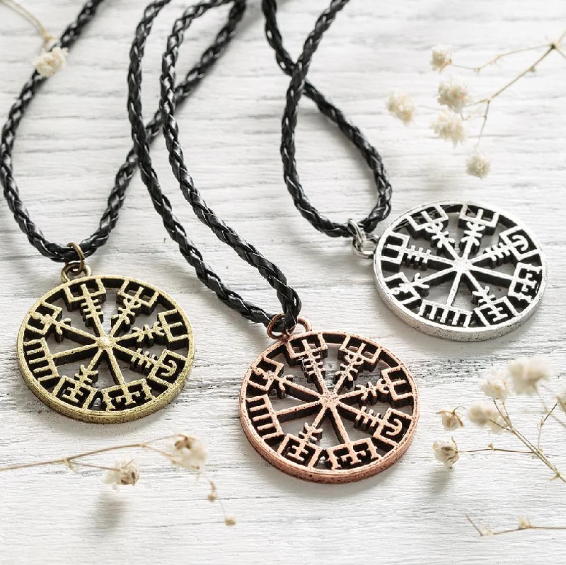 Stunning necklaces and pendants with turquoise and gold for a vibrant, earthy look-Mighty Vegvisir Necklace