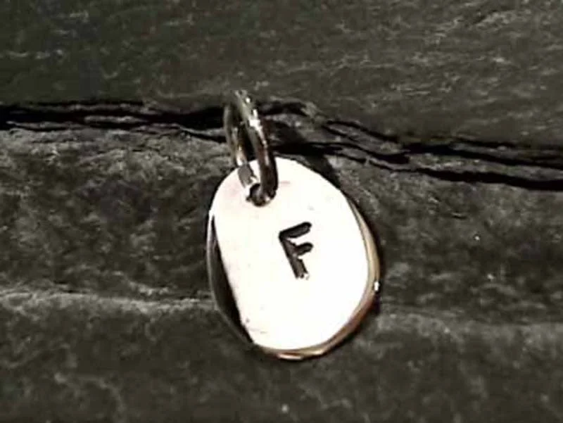 Best necklaces and pendants with rose gold for a warm and romantic appeal-Sterling Silver Letter "F" Charm