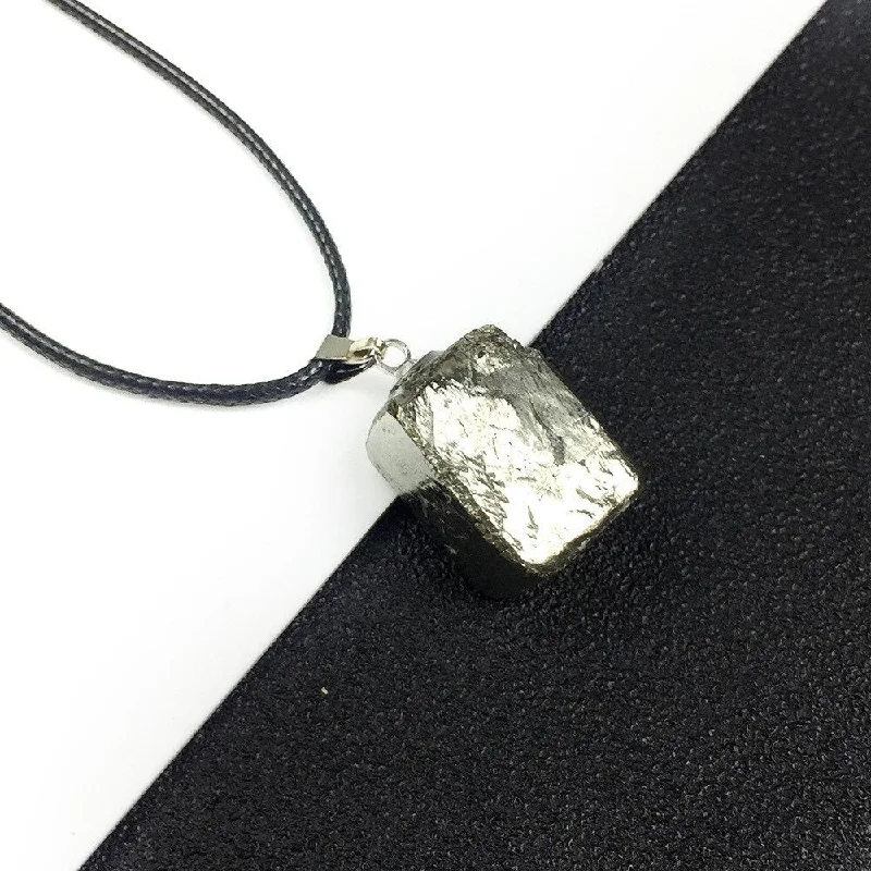 Best necklaces and pendants with heart-shaped designs for a romantic look-Pyrite Crystal Necklace Pendant