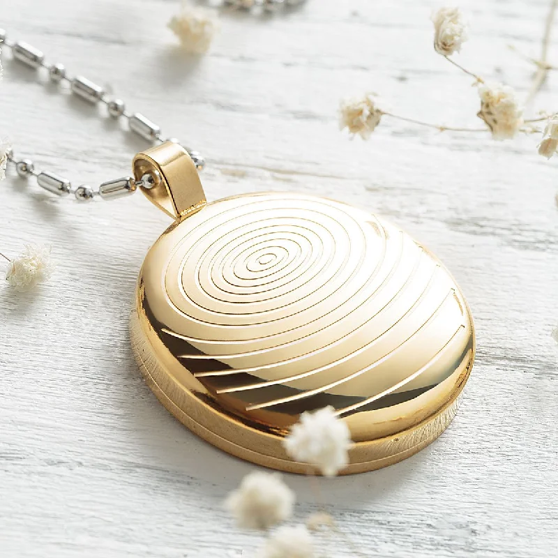 Necklaces and pendants with sun and moon motifs for a celestial-inspired design-Gold Titanium Energy Pendant