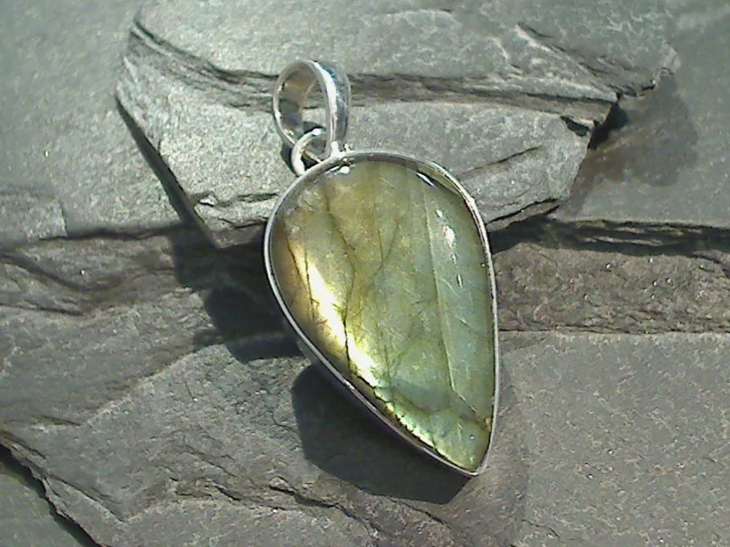 Beautiful necklaces and pendants with diamond-encrusted designs for maximum sparkle-Labradorite, Sterling Silver Pendant