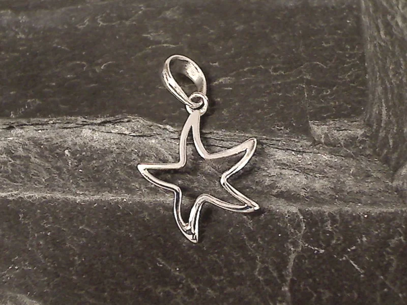 Necklaces and pendants with star-shaped designs for a whimsical, celestial touch-Sterling Silver Star Pendant