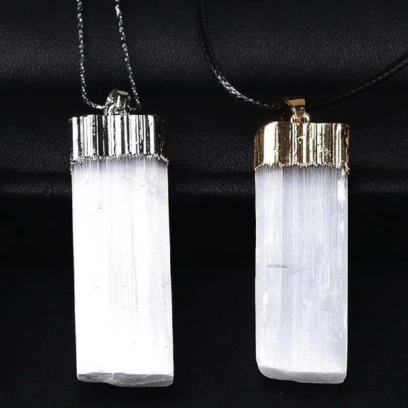 Best necklaces and pendants with crystal accents for a sparkling and elegant style-Selenite Energy Gemstone Pendant