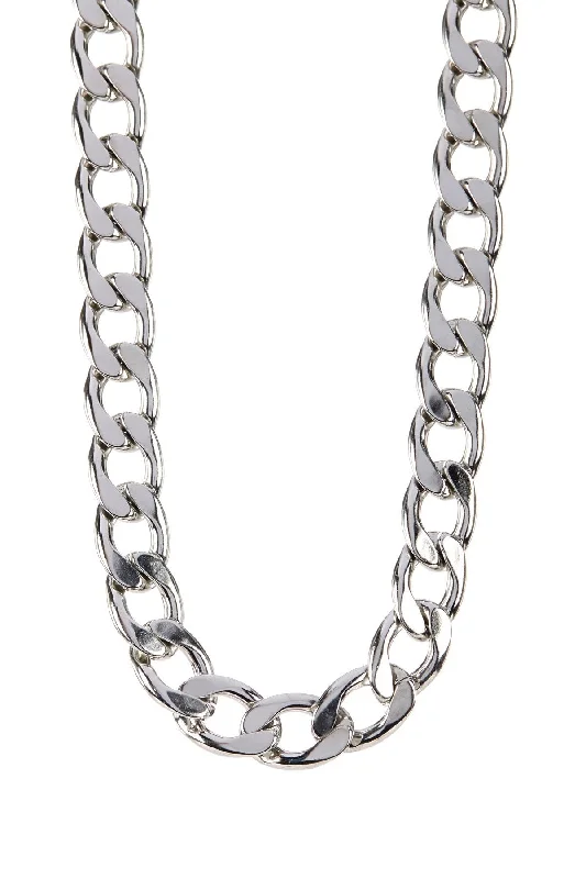 Best necklaces and pendants with gemstone clusters for a bold and colorful effect-Silver Cuban Link Necklace