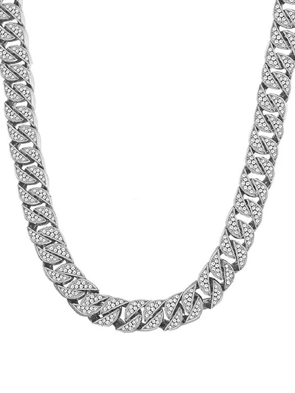 Necklaces and pendants with pearls for a classic and sophisticated touch-Silver Cz Link Necklace