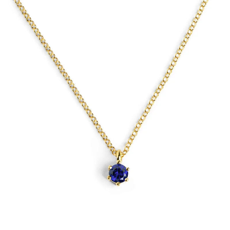 Best necklaces and pendants with minimalist pendants for a sleek, understated look-Sophie Sapphire Gold Necklace