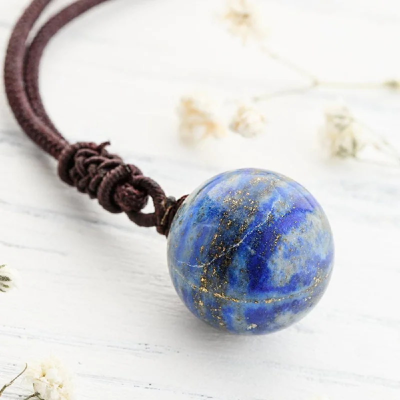 Beautiful necklaces and pendants with diamond halo settings for extra brilliance-Spiritual Lapis Lazuli Necklace