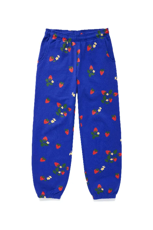 Necklaces and pendants with leaf-shaped designs for an earthy, organic feel-Strawberry Fields Sweatpant - Cobalt