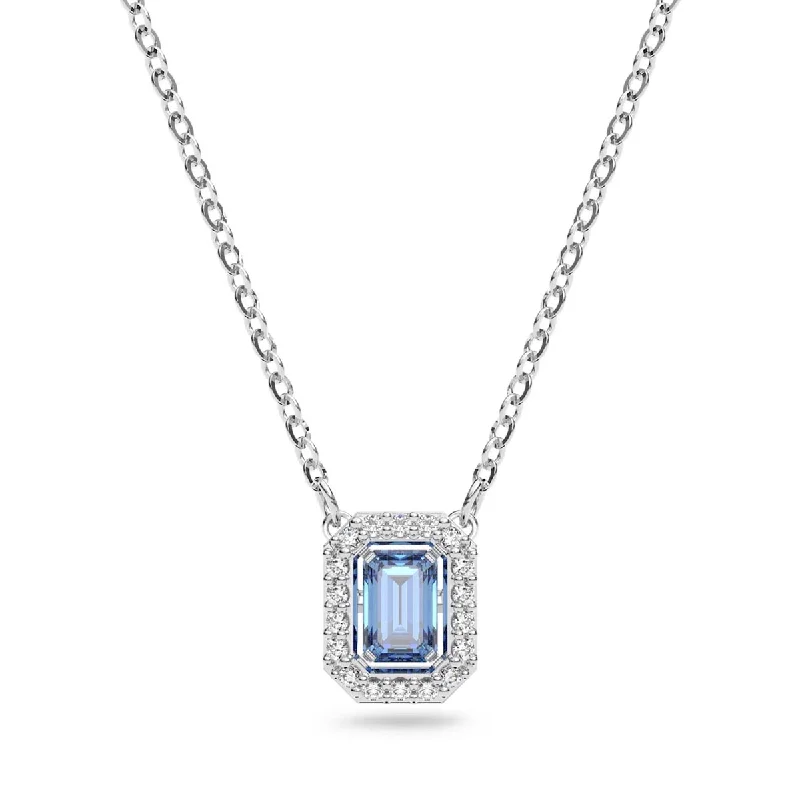 Best necklaces and pendants with emerald gemstones for a rich, sophisticated design-Swarovski Blue Millenia Necklace