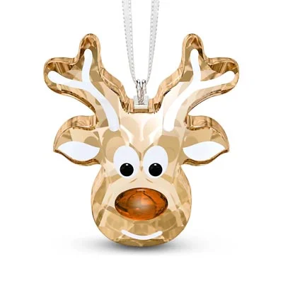 Necklaces and pendants with feather designs for a boho-chic, carefree vibe-Swarovski Crystal Gingerbread Reindeer Ornament